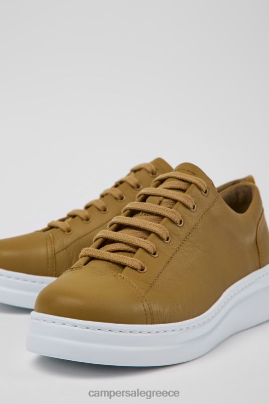 design runner up καφέ δερμάτινα αθλητικά παπούτσια για γυναίκες Camper V20TF823 καφέ