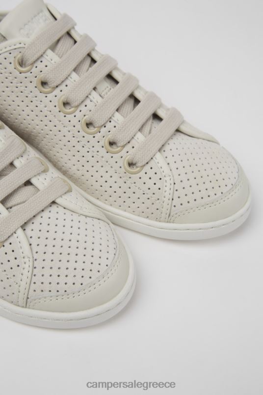 design uno μπεζ και λευκά δερμάτινα αθλητικά παπούτσια για γυναίκες Camper V20TF191 μπεζ