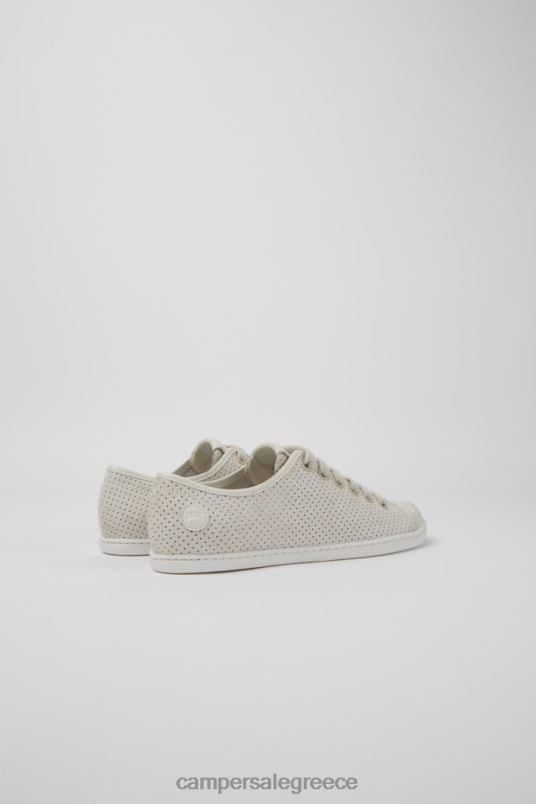 design uno μπεζ και λευκά δερμάτινα αθλητικά παπούτσια για γυναίκες Camper V20TF191 μπεζ