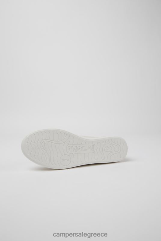 design uno μπεζ και λευκά δερμάτινα αθλητικά παπούτσια για γυναίκες Camper V20TF191 μπεζ
