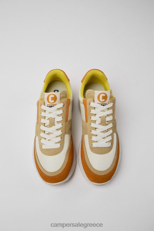 drift λευκά μπεζ και πορτοκαλί αθλητικά παπούτσια nubuck για γυναίκες νέες αφίξεις Camper V20TF780 άσπρο