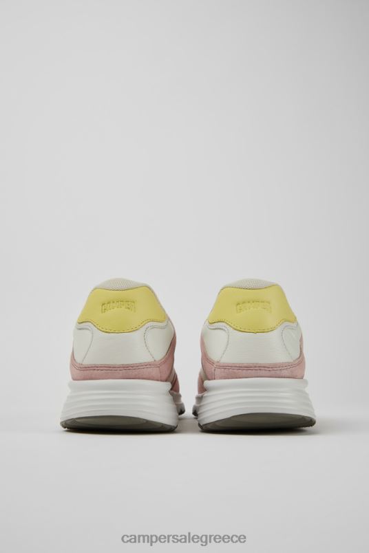 Γυναικεία πάνινα παπούτσια από ύφασμα και nubuck σχεδίασης drift λευκά και ροζ Camper V20TF724 άσπρο