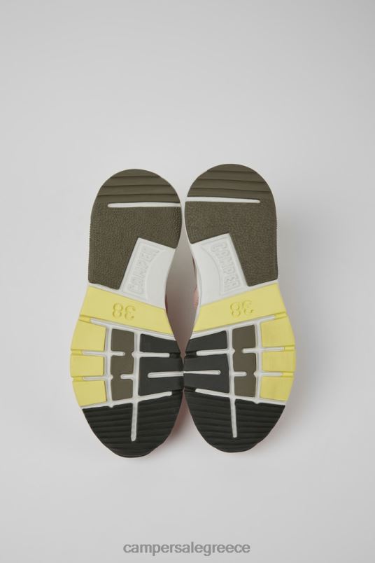 Γυναικεία πάνινα παπούτσια από ύφασμα και nubuck σχεδίασης drift λευκά και ροζ Camper V20TF724 άσπρο