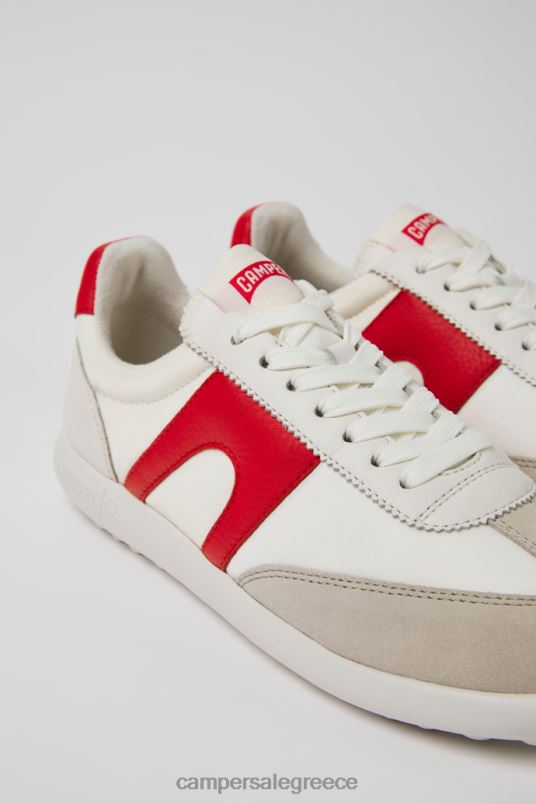 pelotas xlite λευκά και κόκκινα δερμάτινα και υφασμάτινα πάνινα παπούτσια για γυναίκες νέες αφίξεις Camper V20TF689 άσπρο
