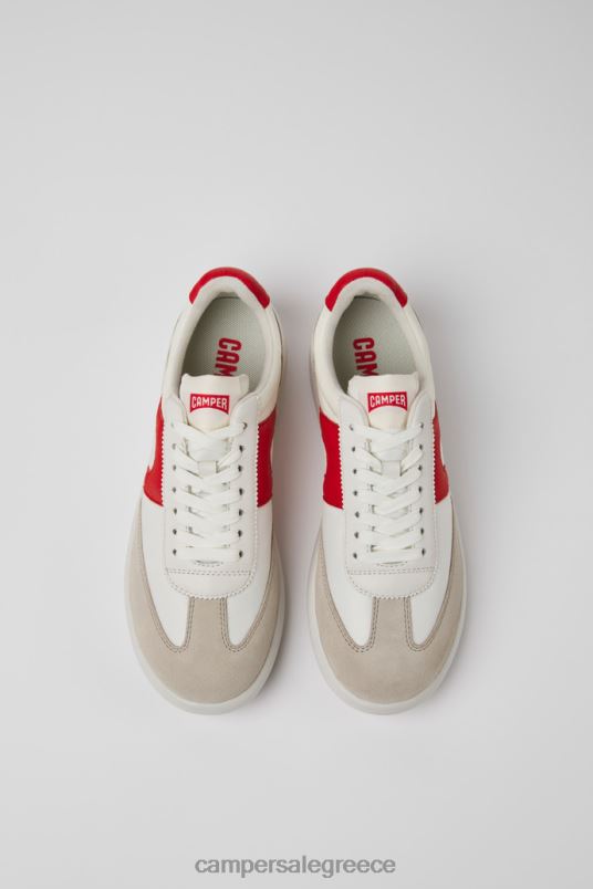 pelotas xlite λευκά και κόκκινα δερμάτινα και υφασμάτινα πάνινα παπούτσια για γυναίκες νέες αφίξεις Camper V20TF689 άσπρο