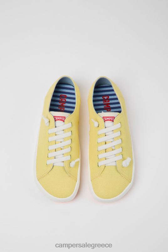 Γυναικεία πάνινα παπούτσια από ύφασμα peu rambla κίτρινα Camper V20TF682 κίτρινος