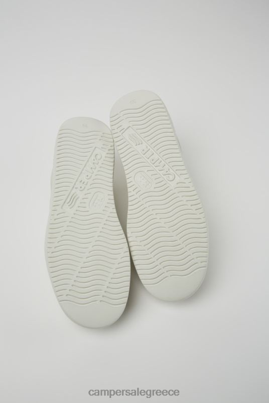 ντιζάιν runner k21 λευκά, μη βαμμένα δερμάτινα πάνινα παπούτσια για γυναίκες Camper V20TF652 άσπρο