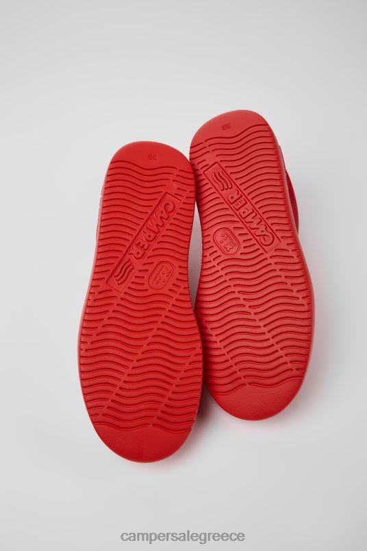 αποκλειστικά δερμάτινα αθλητικά παπούτσια runner k21 κόκκινο για γυναίκες Camper V20TF655 το κόκκινο