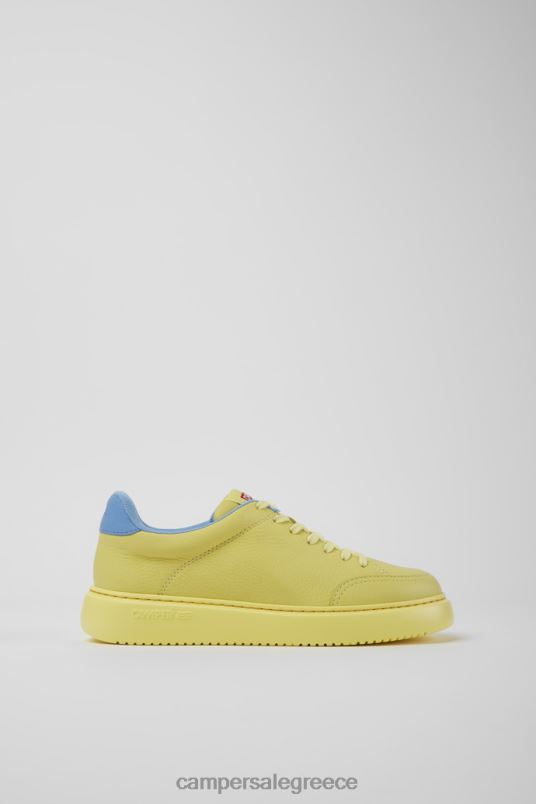 αποκλειστικά δερμάτινα αθλητικά παπούτσια runner k21 κίτρινα για γυναίκες Camper V20TF718 κίτρινος