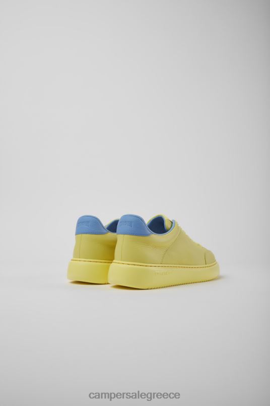 αποκλειστικά δερμάτινα αθλητικά παπούτσια runner k21 κίτρινα για γυναίκες Camper V20TF718 κίτρινος