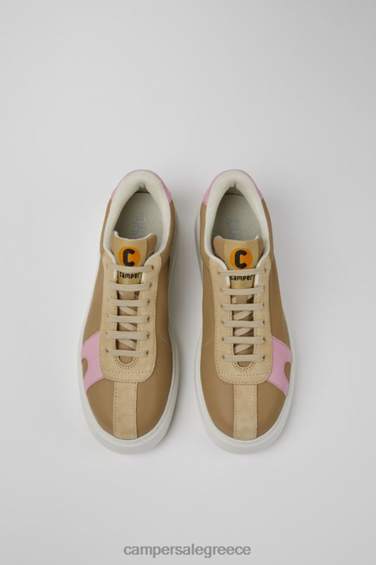 αποκλειστικά γυναικεία αθλητικά παπούτσια runner k21 μπεζ και ροζ Camper V20TF767 μπεζ