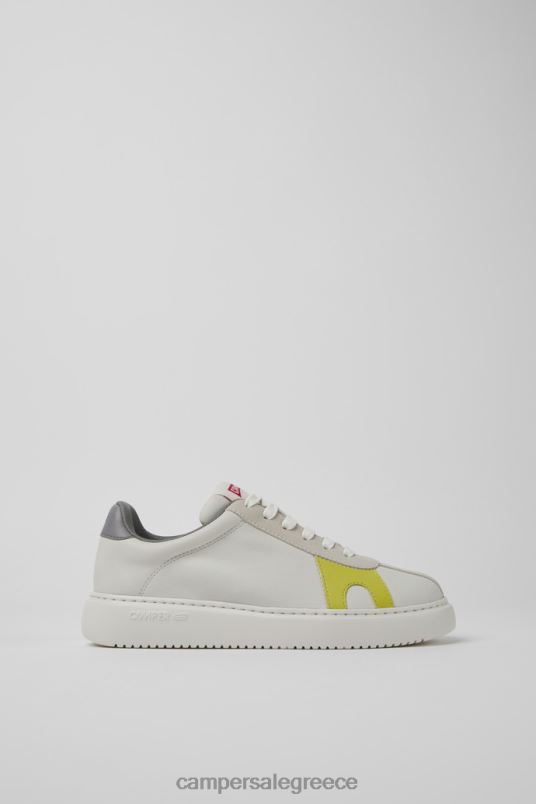 Γυναικεία πάνινα παπούτσια runner k21 σε λευκό άβαφο δέρμα και nubuck Camper V20TF671 άσπρο