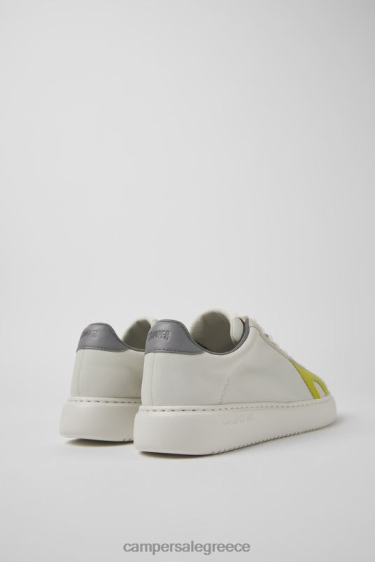 Γυναικεία πάνινα παπούτσια runner k21 σε λευκό άβαφο δέρμα και nubuck Camper V20TF671 άσπρο