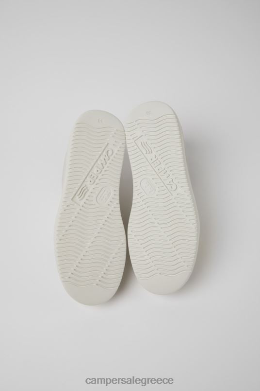 Γυναικεία πάνινα παπούτσια runner k21 σε λευκό άβαφο δέρμα και nubuck Camper V20TF671 άσπρο