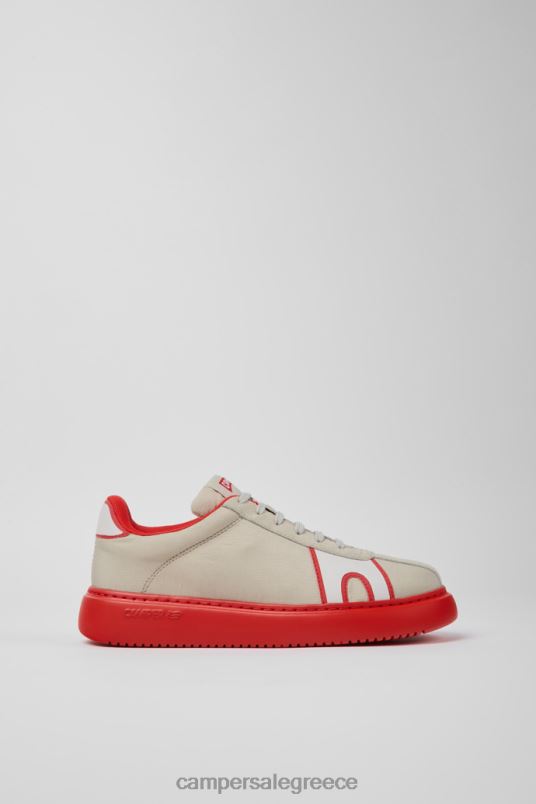 runner k21 γκρι και κόκκινα υφασμάτινα και nubuck αθλητικά παπούτσια για γυναίκες νέες αφίξεις Camper V20TF672 γκρί
