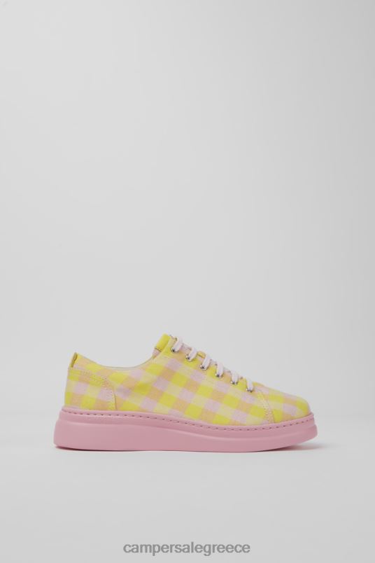 ντιζάιν runner up κίτρινα και ροζ ανακυκλωμένα βαμβακερά αθλητικά παπούτσια για γυναίκες Camper V20TF762 κίτρινος