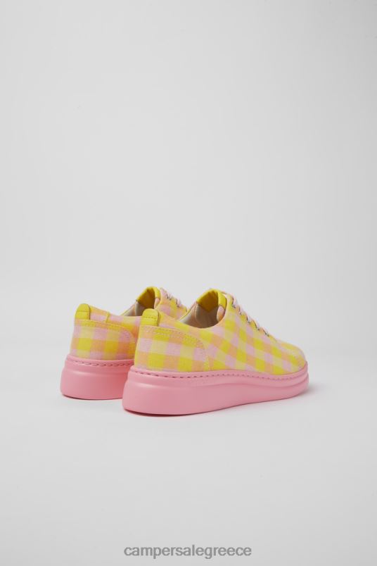 ντιζάιν runner up κίτρινα και ροζ ανακυκλωμένα βαμβακερά αθλητικά παπούτσια για γυναίκες Camper V20TF762 κίτρινος