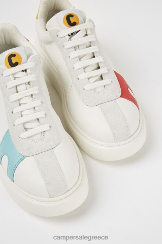 δίδυμα λευκά σουέτ και δερμάτινα sneakers νέες παραλαβές Camper V20TF826 άσπρο