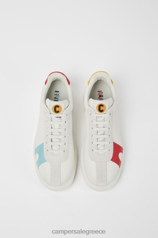 δίδυμα λευκά σουέτ και δερμάτινα sneakers νέες παραλαβές Camper V20TF826 άσπρο