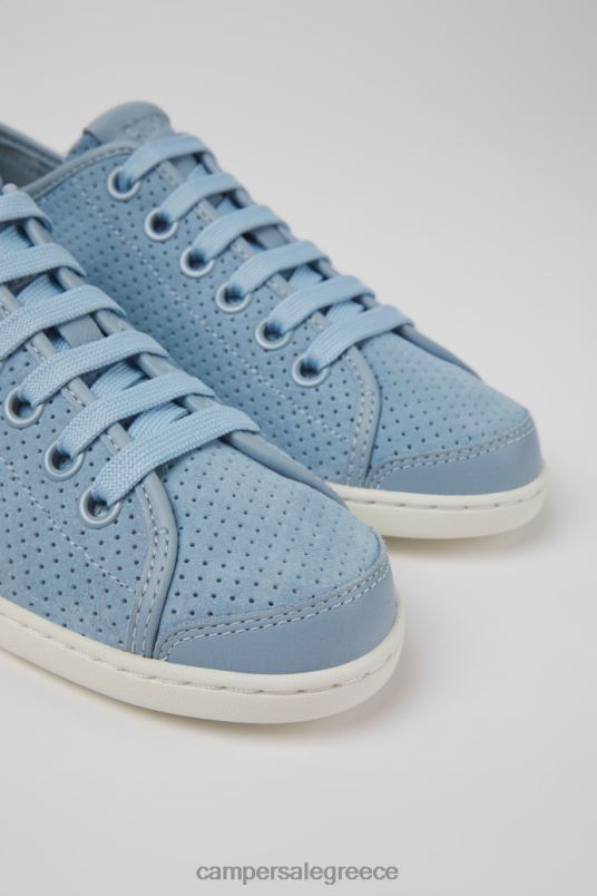 Αποκλειστικά γυναικεία πάνινα παπούτσια uno μπλε nubuck και δερμάτινα Camper V20TF703 μπλε