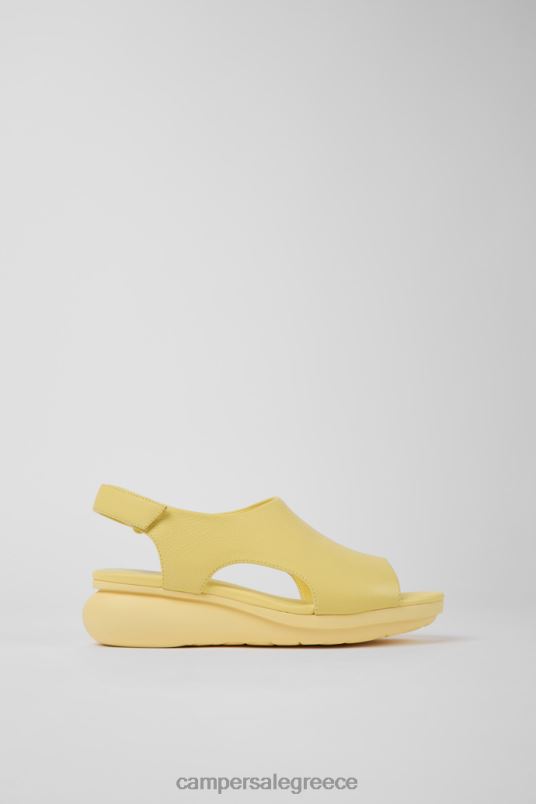 αποκλειστικά δερμάτινα σανδάλια με κίτρινο μπαλόνι για γυναίκες Camper V20TF1032 κίτρινος