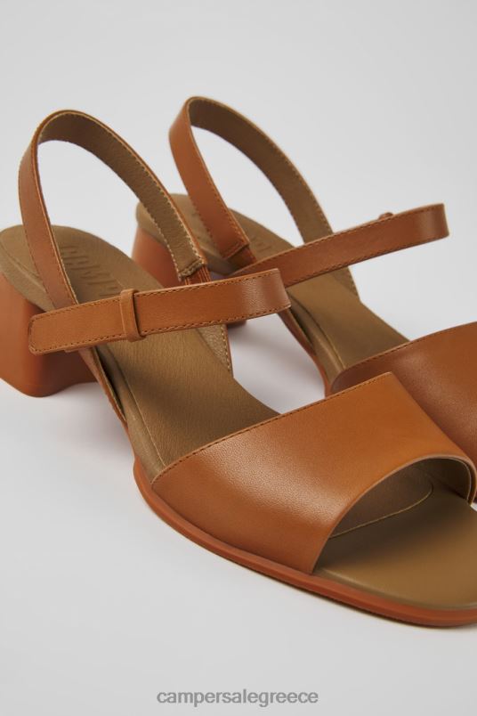 σχέδιο γυναικείο καστανό πέδιλο με τιράντες Camper V20TF1035 καφέ