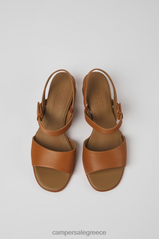 σχέδιο γυναικείο καστανό πέδιλο με τιράντες Camper V20TF1035 καφέ