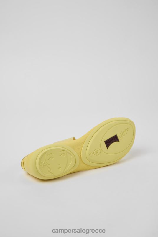 Σχέδιο σωστά κίτρινα δερμάτινα σανδάλια για γυναίκες Camper V20TF1053 κίτρινος