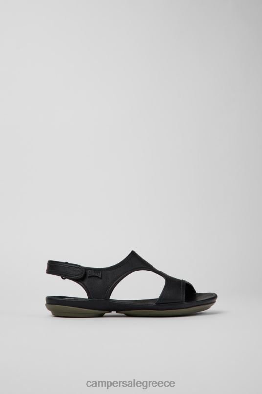 Σχέδιο σωστά μαύρα δερμάτινα σανδάλια για γυναίκες Camper V20TF1055 μαύρος