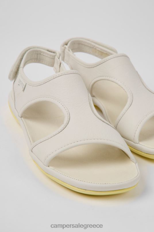 αποκλειστικό δικαίωμα λευκά δερμάτινα σανδάλια για γυναίκες Camper V20TF1056 άσπρο