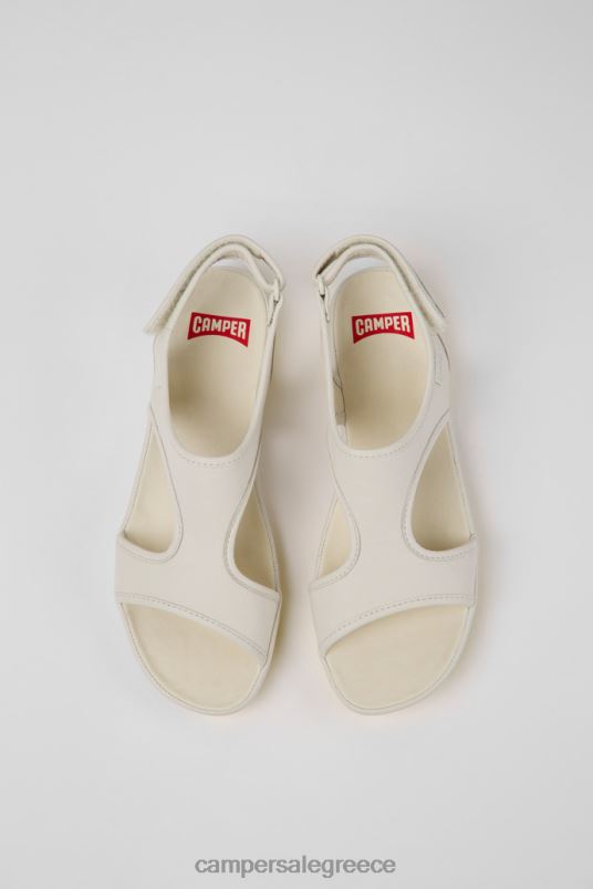 αποκλειστικό δικαίωμα λευκά δερμάτινα σανδάλια για γυναίκες Camper V20TF1056 άσπρο
