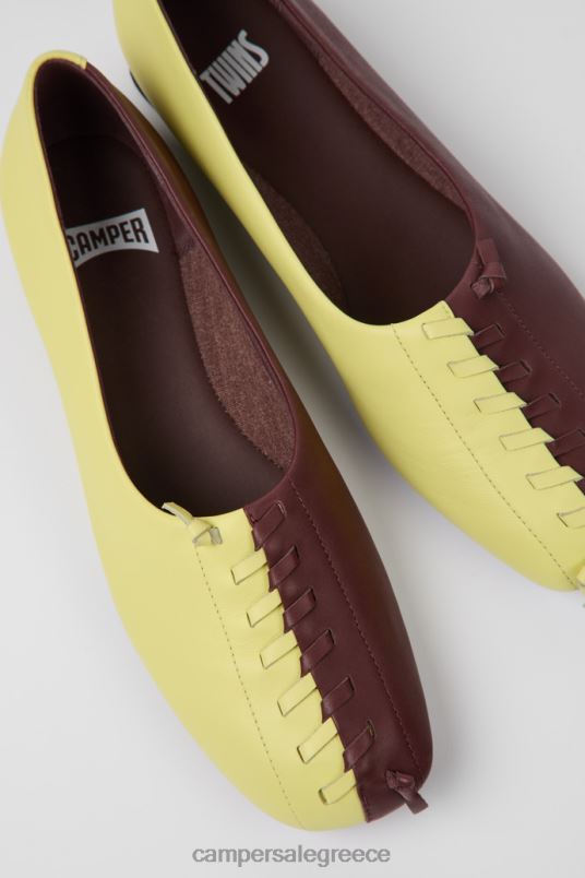 δίδυμα κίτρινα και μπορντό μπαλαρίνες αποκλειστικά για γυναίκες Camper V20TF1087 κίτρινος