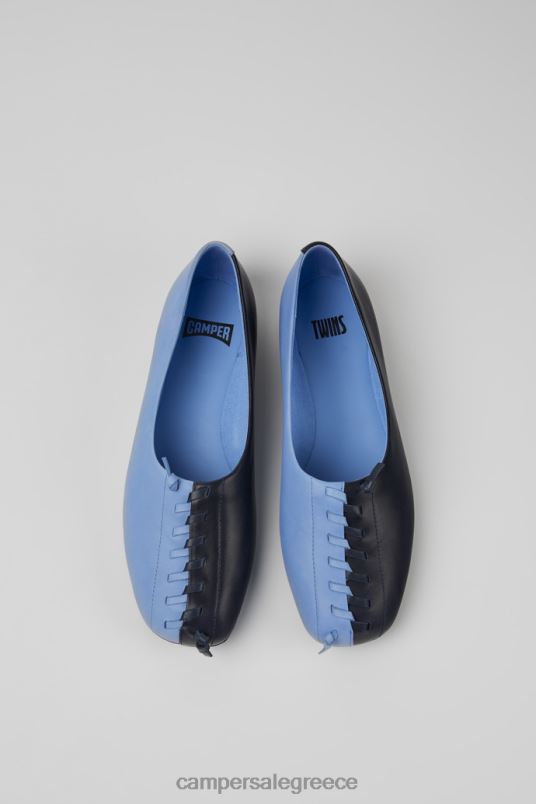 δίδυμα μπλε δερμάτινα μπαλαρίνες για γυναίκες αποκλειστικά Camper V20TF1088 μπλε