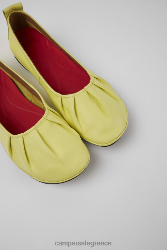 δεξιές κίτρινες δερμάτινες μπαλαρίνες γυναικείες νέες αφίξεις Camper V20TF1102 κίτρινος