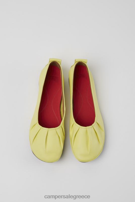 δεξιές κίτρινες δερμάτινες μπαλαρίνες γυναικείες νέες αφίξεις Camper V20TF1102 κίτρινος