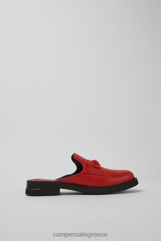 σχεδίαση δίδυμα ημιανοικτά κόκκινα δερμάτινα παπούτσια Camper V20TF1134 το κόκκινο