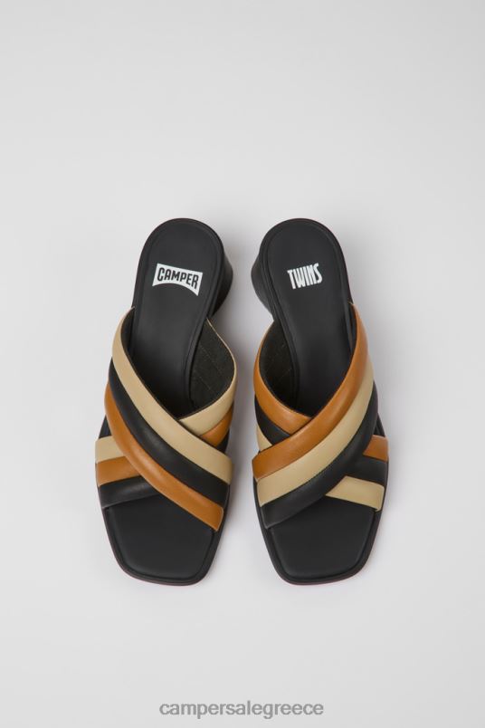 αποκλειστικά δίδυμα πολύχρωμα δερμάτινα σανδάλια για γυναίκες Camper V20TF960 πολύχρωμος