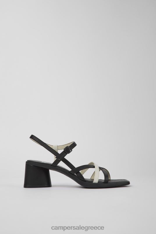 αποκλειστικά δίδυμα ασπρόμαυρα δερμάτινα σανδάλια για γυναίκες Camper V20TF961 μαύρος