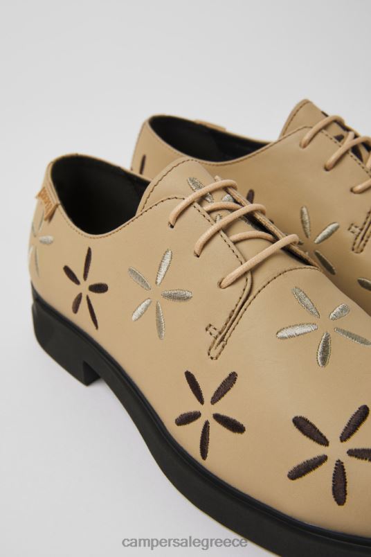 αποκλειστικά δίδυμα μπεζ δερμάτινα παπούτσια για γυναίκες Camper V20TF969 μπεζ