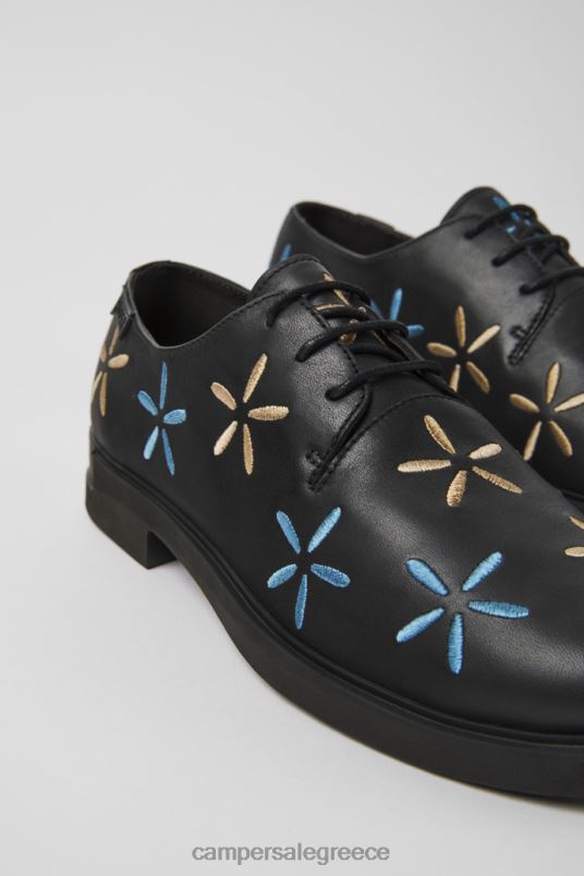 δίδυμα μαύρα δερμάτινα παπούτσια για γυναίκες νέες αφίξεις Camper V20TF970 μαύρος