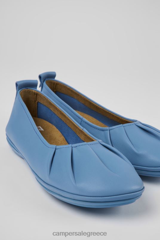 σχεδίασε σωστές μπλε δερμάτινες μπαλαρίνες για γυναίκες Camper V20TF992 μπλε