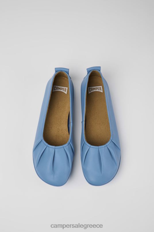 σχεδίασε σωστές μπλε δερμάτινες μπαλαρίνες για γυναίκες Camper V20TF992 μπλε