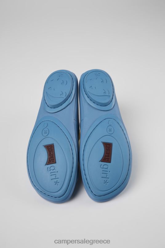 σχεδίασε σωστές μπλε δερμάτινες μπαλαρίνες για γυναίκες Camper V20TF992 μπλε