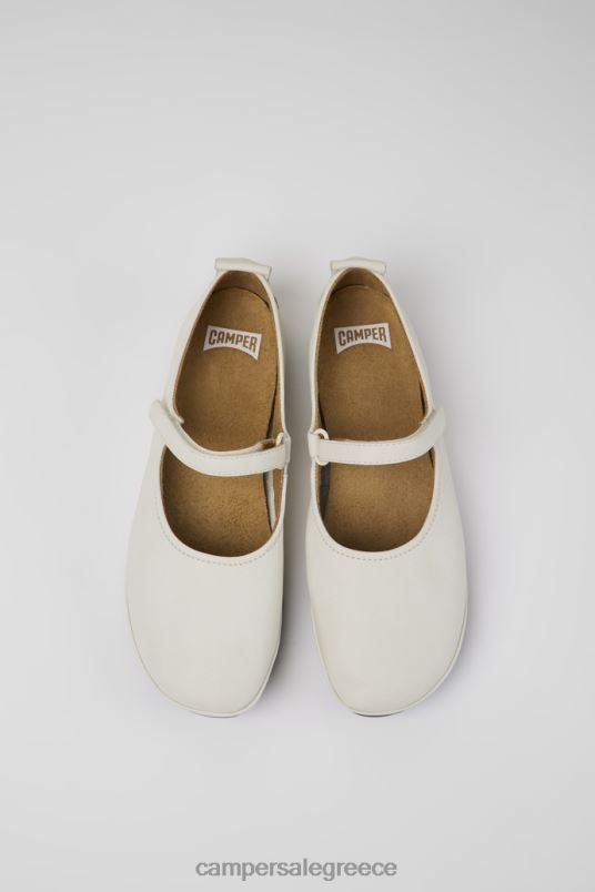 σωστές λευκές δερμάτινες μπαλαρίνες για γυναίκες νέες παραλαβές Camper V20TF995 άσπρο