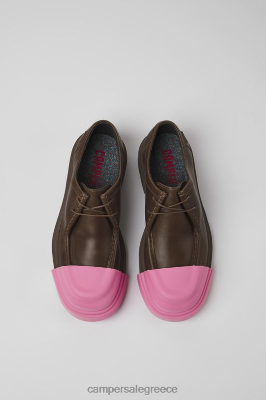 Junction καφέ δερμάτινα παπούτσια για γυναίκες νέες αφίξεις Camper V20TF937 καφέ