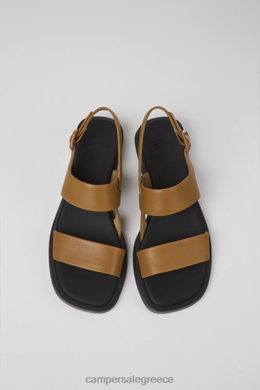 αποκλειστικά δερμάτινα σανδάλια dana σε καφέ χρώμα για γυναίκες Camper V20TF1005 καφέ