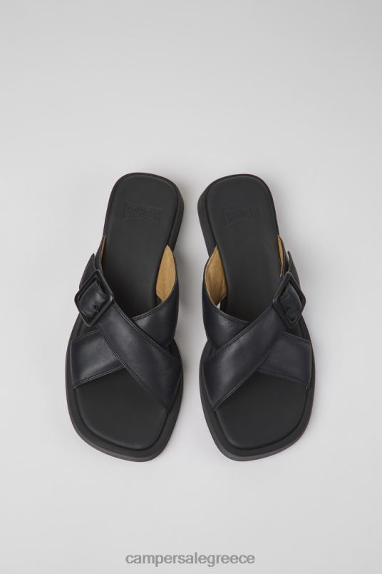 dana μαύρα δερμάτινα σανδάλια για γυναίκες αποκλειστικά Camper V20TF1008 μαύρος