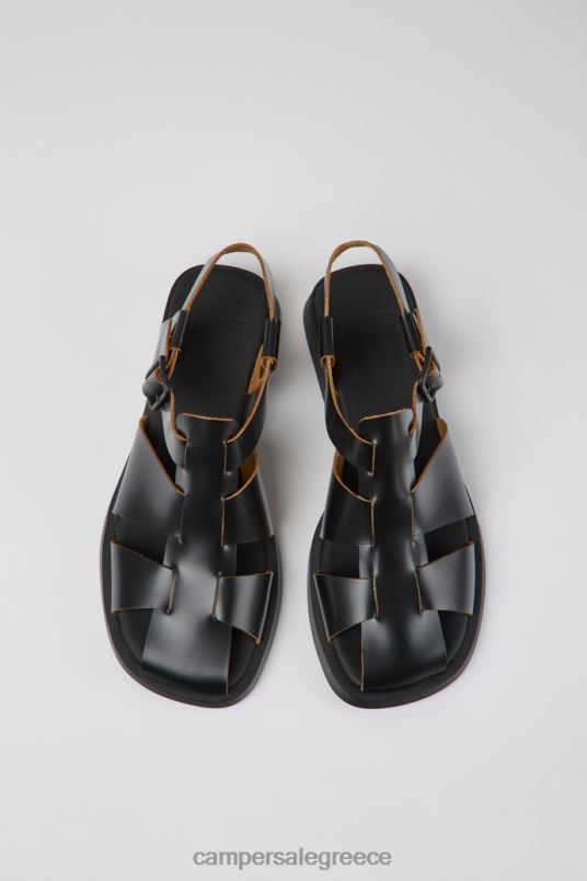σχέδιο dana μαύρα δερμάτινα σανδάλια για γυναίκες Camper V20TF1028 μαύρος