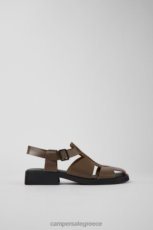 Σχέδιο dana καφέ δερμάτινα σανδάλια για γυναίκες Camper V20TF1029 καφέ