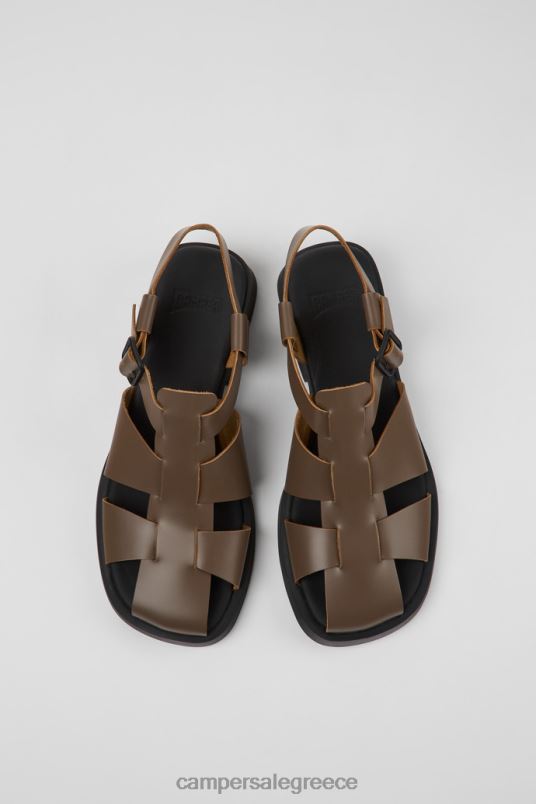 Σχέδιο dana καφέ δερμάτινα σανδάλια για γυναίκες Camper V20TF1029 καφέ